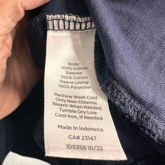 Talbots Shirt Womens 2X Blue Floral Puff Short Sleeve Cotton Lined Boho Top Plus - Picture 6 of 10